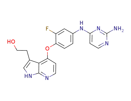 2-(4-{4-[(2-aminopyrimidin-4-yl)amino]-2-fluorophenoxy}-1H-pyrrolo[2,3-b]pyridin-4-yl)ethanol