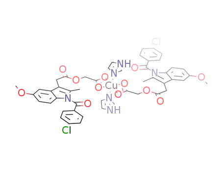 bis(O,O'-acemetacin)bis(imidazole)copper(II)