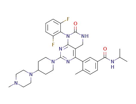 3-{8-(2,6-difluorophenyl)-2-[4-(4-methyl-1-piperazinyl)-1-piperidinyl]-7-oxo-5,6,7,8-tetrahydropyrimido[4,5-d]pyrimidin-4-yl}-4-methyl-N-(1-methylethyl)benzamide