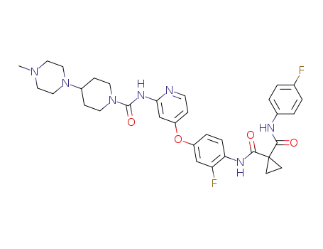 N-(2-fluoro-4-{[2-({[4-(4-methylpiperazin-1-yl)piperidin-1-yl]carbonyl}amino)pyridin-4-yl]oxy}phenyl)-N'-(4-fluorophenyl)cyclopropane-1,1-dicarboxyamide