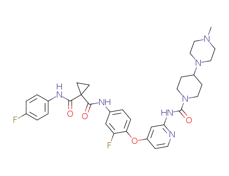 N-(3-fluoro-4-{[2-({[2-(4-methylpiperazin-1-yl)piperidin-1-yl]carbonyl}amino)pyridin-4-yl]oxy}phenyl)-N'-(4-fluorophenyl)clopropane-1,1-dicarboxamide