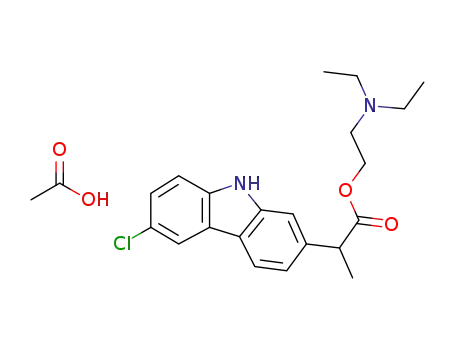 diethylaminoethyl 6-chloro-α-methyl-9H-carbazole-2-acetate acetate