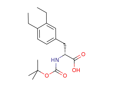Molecular Structure of 686297-85-8 (D-Phenylalanine, N-[(1,1-dimethylethoxy)carbonyl]-3,4-diethyl-)