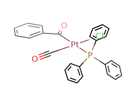 PtCl(C6H5CO)(P(C6H5)3)(CO)