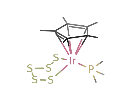 (pentamethylcyclopentadienyl)(cyclo-pentasulfido)(trimethylphosphane)iridium