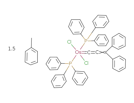 OsCl2(CCC(C6H5)2)(P(C6H5)3)2*1.5C7H8