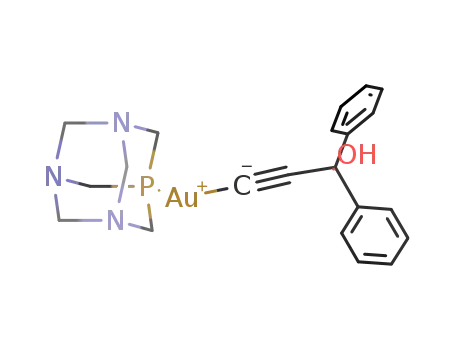 [Au(C2CPh2OH)(1,3,5-triaza-7-phosphaadamantane)]