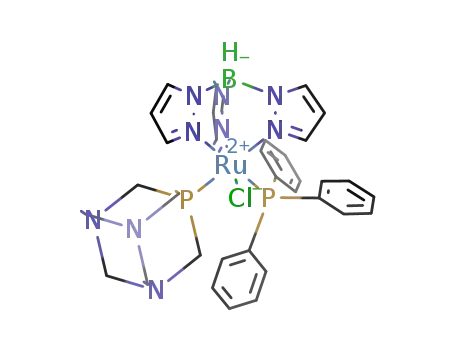chloro(hydridotris(pyrazolyl)borate-N,N',N'')(1,3,5-triaza-7-phosphaadamantane)(triphenylphosphine)ruthenium