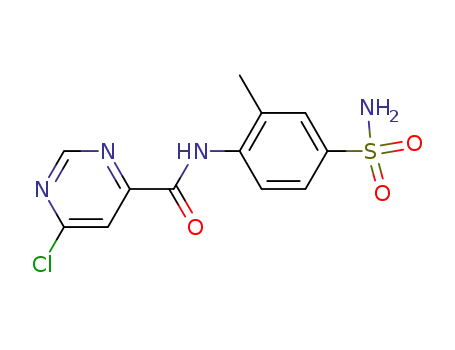 6-chloro-pyrimidine-4-carboxylic acid (2-methyl-4-sulfamoyl-phenyl)-amide