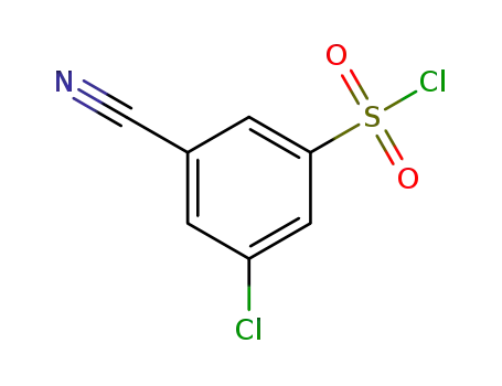 Molecular Structure of 1131397-77-7 (3-chloro-5-cyanobenzene-1-sulfonyl chloride)