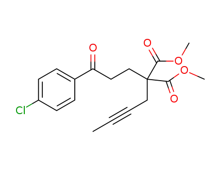dimethyl 2-(but-2-ynyl)-2-(3-(4-chlorophenyl)-3-oxopropyl)malonate