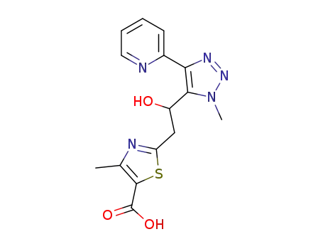 2-[2-hydroxy-2-(3-methyl-5-pyridin-2-yl-3H-[1,2,3]triazol-4-yl)-ethyl]-4-methyl-thiazole-5-carboxylic acid