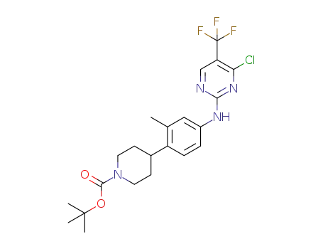 tert-butyl 4-(4-((4-chloro-5-(trifluoromethyl)pyrimidine-2-yl)amino)-2-methylphenyl)piperidine-1-carboxylate