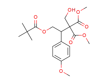 dimethyl 2-hydroxymethyl-2-(1-(4-methoxyphenyl)-2-pivaloyloxyethyl)malonate