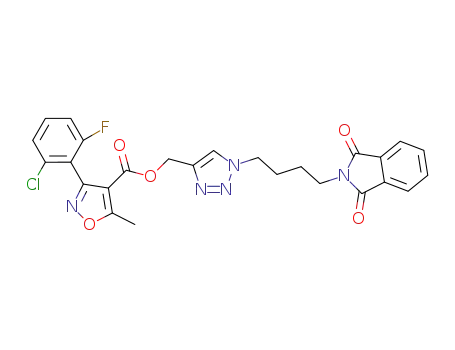 (1-(4-(1,3-dioxoisoindolin-2-yl)butyl)-1H-1,2,3-triazol-4-yl)methyl 3-(2-chloro-6-fluorophenyl)-5-methylisoxazole-4-carboxylate