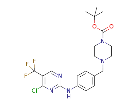 tert-butyl 4-(4-((4-chloro-5-(trifluoromethyl)pyrimidin-2-yl)amino)benzyl)piperazine-1-carboxylate