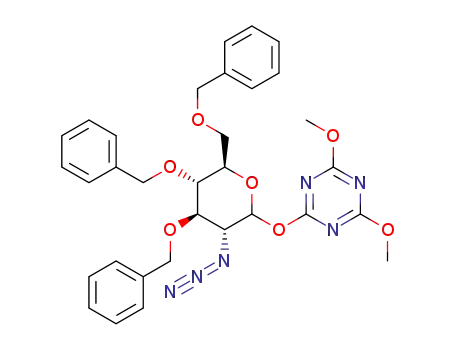 4,6-dimethoxy-1,3,5-triazine-2-yl-2-azido-3,4,6-tri-O-benzyl-2-deoxy-D-glucopyranoside