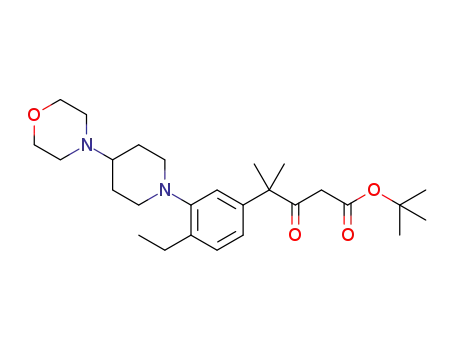 tert-butyl 4-{4-ethyl-3-[4-(morpholin-4-yl)piperidin-1-yl]phenyl}-4-methyl-3-oxopentanoate