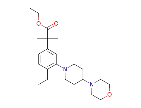 ethyl 2-{4-ethyl-3-[4-(morpholine-4-yl)piperidine-1-yl]phenyl}-2-methylpropionate