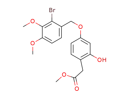 methyl 2-hydroxy-4-(2-bromo-4,5-dimethoxybenzyloxy)phenylacetate