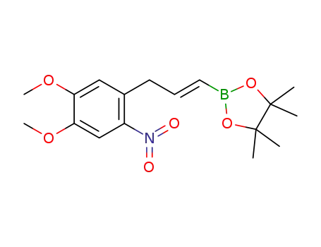 (E)-2-(3-(4,5-dimethoxy-2-nitrophenyl)prop-1-en-1-yl)boronic acid pinacol ester