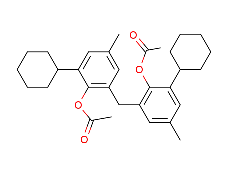 bis-(2-acetoxy-3-cyclohexyl-5-methyl-phenyl)-methane