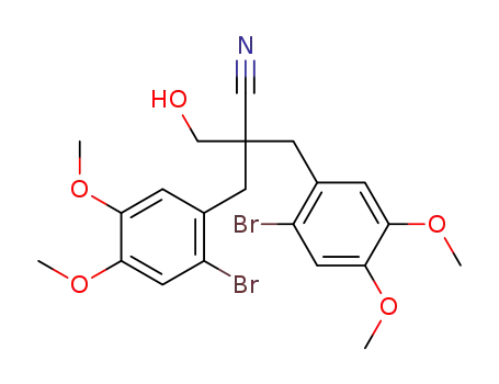 2,2-bis(2-bromo-4,5-dimethoxybenzyl)-3-hydroxypropanenitrile