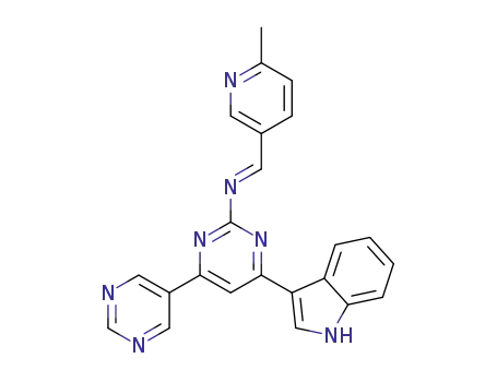 (E)‑N‑[6‑(1H‑indol‑3‑yl)‑4,5′‑bipyrimidine‑2‑yl]‑1‑(6‑methylpyridin‑3‑yl)methanimine