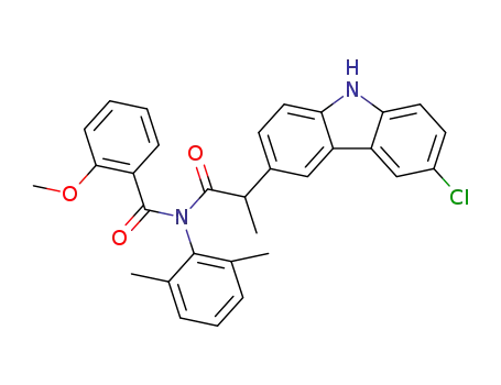 N-(2-(6-chloro-9H-carbazol-3-yl)propanoyl)-N-(2,6-dimethylphenyl)-2-methoxybenzamide