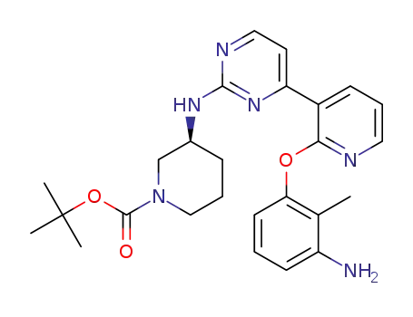 (S)-tert-butyl 3-((4-(2-(3-amino-2-methylphenoxy)pyridin-3-yl)pyrimidin-2-yl)amino)piperidine-1-carboxylate