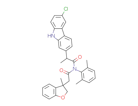 2-(6-chloro-9H-carbazol-2-yl)-N-(2,6-dimethylphenyl)-N-(2-(3-methyl-2,3-dihydrobenzofuran-3-yl)acetyl)propanamide