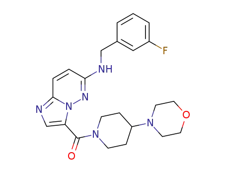 (6-((3-fluorobenzyl)amino)imidazo[1,2-b]pyridazin-3-yl)(4-morpholinopiperidin-1-yl)methanone