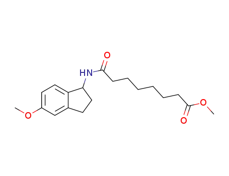 methyl 8-((5-methoxy-2,3-dihydro-1H-inden-1-yl)amino)-8-oxooctanoate