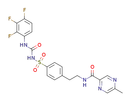 5-methyl-N-(4-{N-[(2,3,4-trifluorophenyl)carbamoyl]sulfamoyl}phenethyl)pyrazine-2-carboxamide
