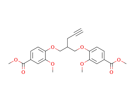 4,4'-((2-(prop-2-yn-1-yl)propane-1,3-diyl)bis(oxy))bis(3-methoxybenzoic acid methyl ester)
