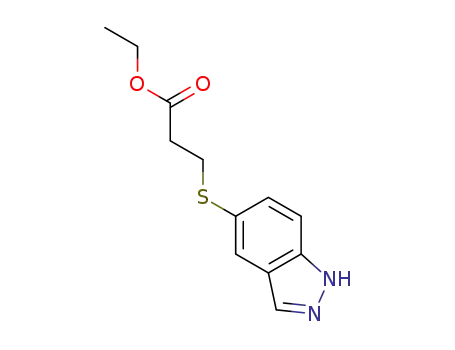 ethyl 3-((1H-indazol-5-yl)thio)propionate