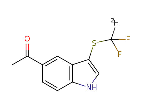 1-(3-((difluoromethyl-d)thio)-1H-indol-5-yl)ethan-1-one