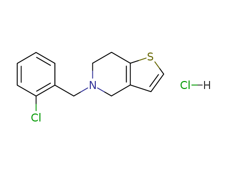Thieno[3,2-c]pyridine,5-[(2-chlorophenyl)methyl]-4,5,6,7-tetrahydro-, hydrochloride (1:1)
