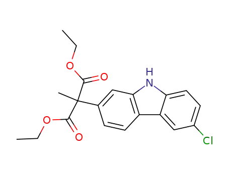 Molecular Structure of 71208-55-4 (diethyl (6-chloro-9H-carbazol-2-yl)methylmalonate)