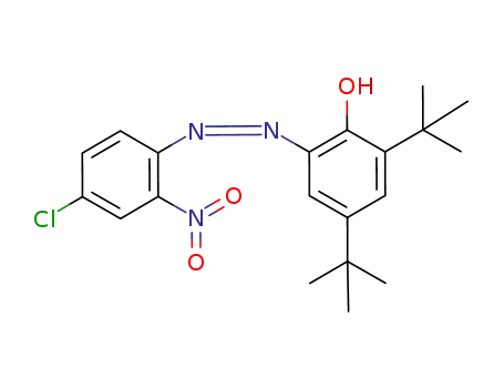 Molecular Structure of 52184-29-9 (4,6-Di(tert-butyl)-2-[(4-chloro-2-nitrophenyl)azo]phenol)
