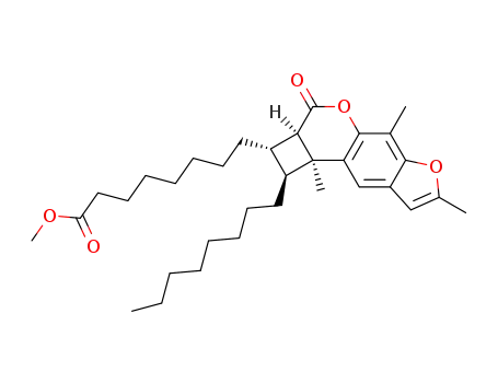 8-((1S,2S,2aR,9bS)-5,7,9b-Trimethyl-1-octyl-3-oxo-1,2a,3,9b-tetrahydro-2H-4,6-dioxa-cyclobuta[a]cyclopenta[g]naphthalen-2-yl)-octanoic acid methyl ester