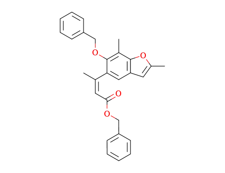 (Z)-3-(6-Benzyloxy-2,7-dimethyl-benzofuran-5-yl)-but-2-enoic acid benzyl ester