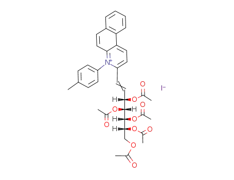 3-((E)-(3S,4R,5R,6R)-3,4,5,6,7-Pentaacetoxy-hept-1-enyl)-4-p-tolyl-benzo[f]quinolinium; iodide