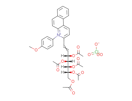 4-(4-Methoxy-phenyl)-3-((E)-(3S,4R,5R,6R)-3,4,5,6,7-pentaacetoxy-hept-1-enyl)-benzo[f]quinolinium; perchlorate