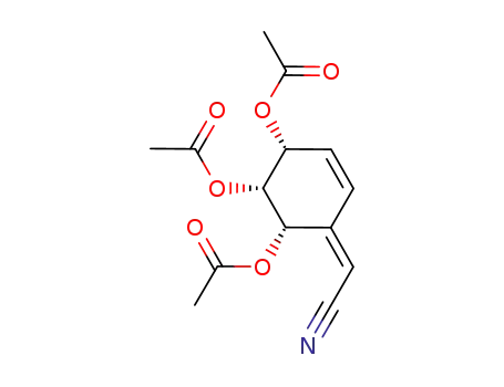 Acetic acid (1S,5R,6R)-5,6-diacetoxy-2-[1-cyano-meth-(Z)-ylidene]-cyclohex-3-enyl ester
