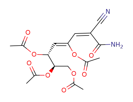 (2E,4E)(6R,7R)-4,6,7,8-tetraacetoxy-2-cyano-octadienamide