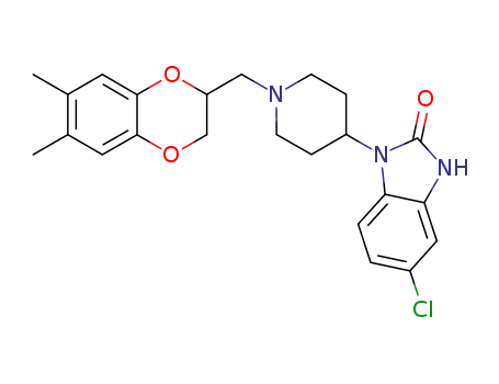 1-[(6,7-Dimethyl-benzo-1,4-dioxan-2-yl)-methyl]-4-(5-chlorobenzimidazol-2-on-1-yl)-piperidine