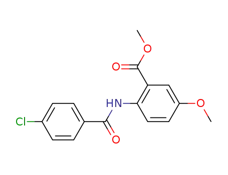 N-(4-Chlor-benzoyl)-5-methoxy-anthranilsaeuremethylester