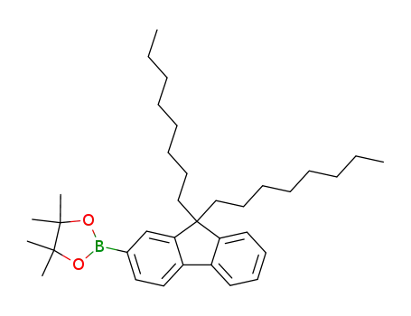 Molecular Structure of 302554-81-0 (9,9-Di-n-octylfluorene-2-boronic acid pinacol ester)