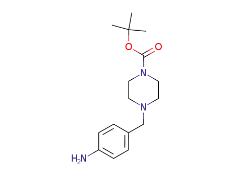 Molecular Structure of 304897-49-2 (4-(4-Aminobenzyl)piperazine-1-carboxylic acid tert-butyl ester)